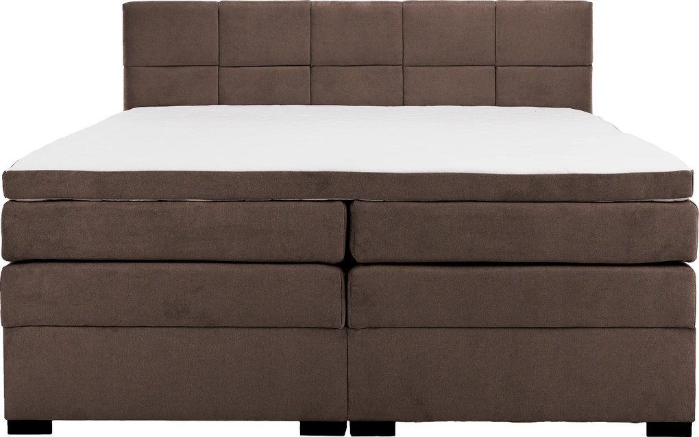 Boxspring ágy, 200x200, barna, APRIL