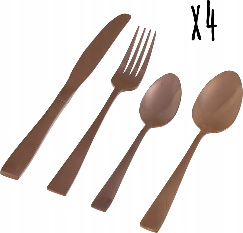 Evőeszköz Rozsdamentes Acél 18/0 rose gold Szett