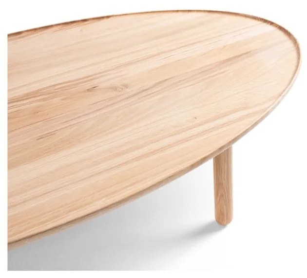 Natúr színű tölgyfa dohányzóasztal 80x150 cm Mu – Gazzda