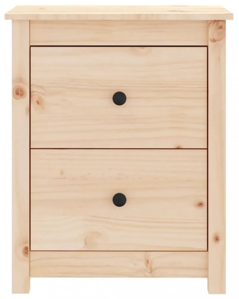 2 darab tömör fenyőfa éjjeliszekrény 50 x 35 x 61,5 cm