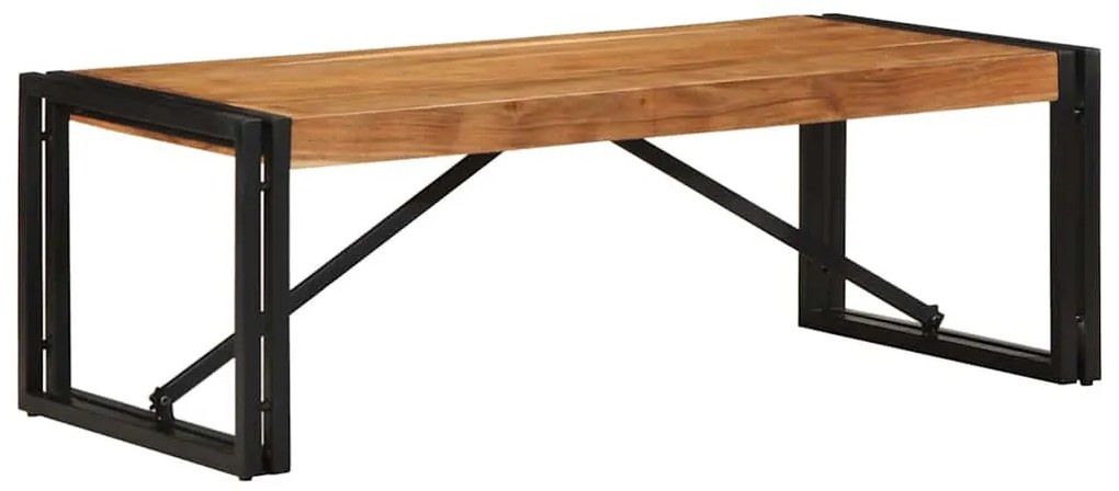 Tömör akácfa dohányzóasztal 100x50x35 cm