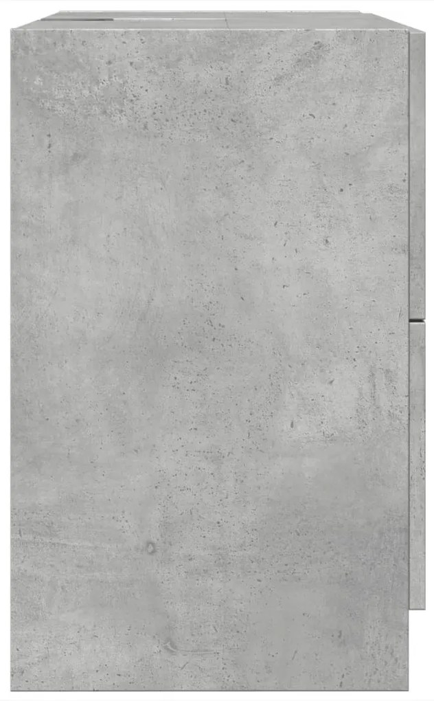 betonszürke szerelt fa mosdószekrény 59 x 37 x 59 cm