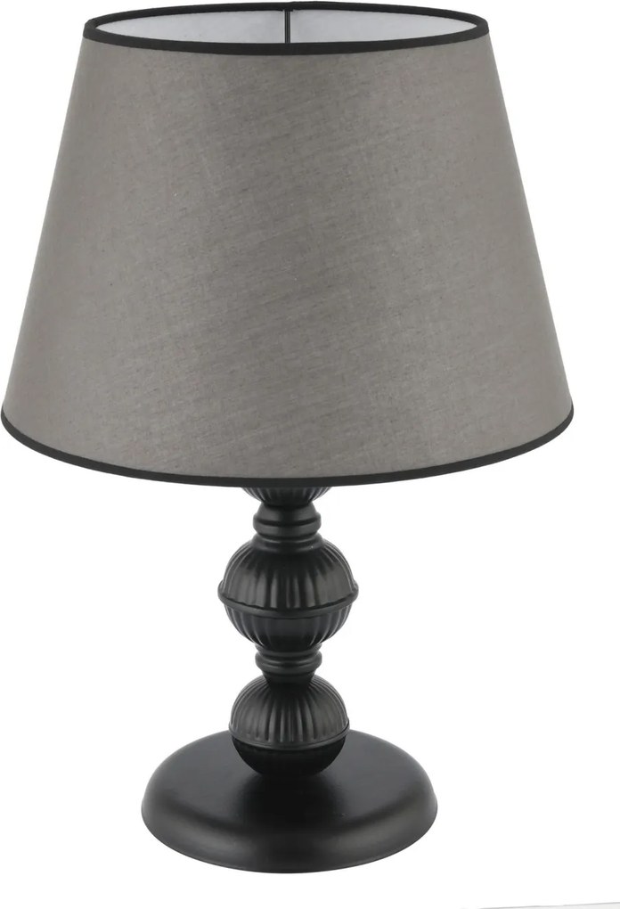 Fém éjjeli lámpa, szürke-fekete, 20 cm – TR390FLH2676