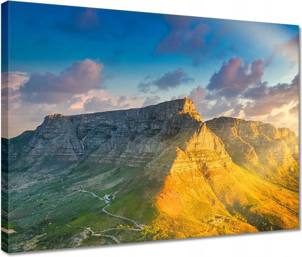 Vászonkép 40x30 Naplemente Hegyek Kilátás