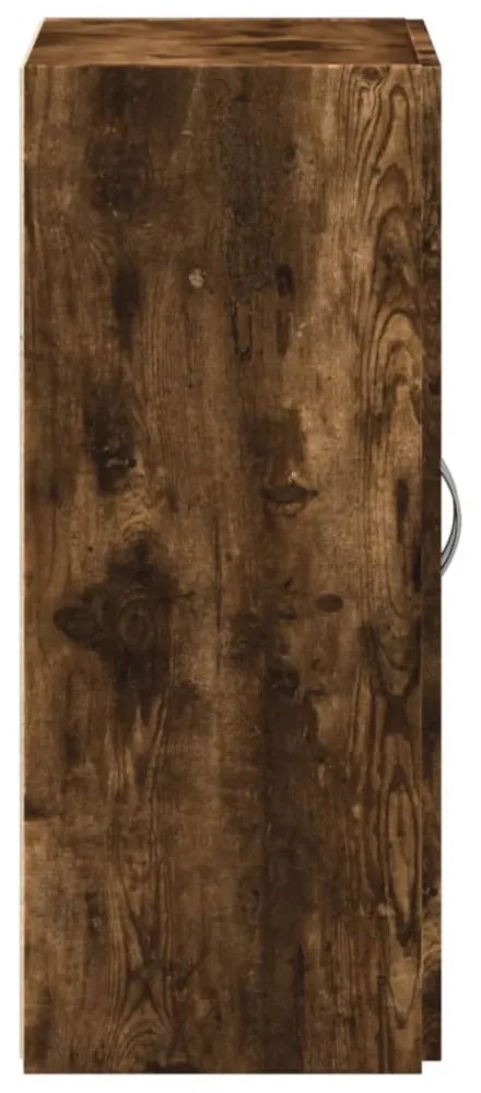 füstös tölgy színű szerelt fa irattartó szekrény 60x32x77,5 cm