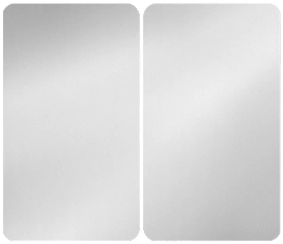 Edzett üveg tűzhely fedőlap szett 2 db-os 30x52 cm Universal Silver – Wenko
