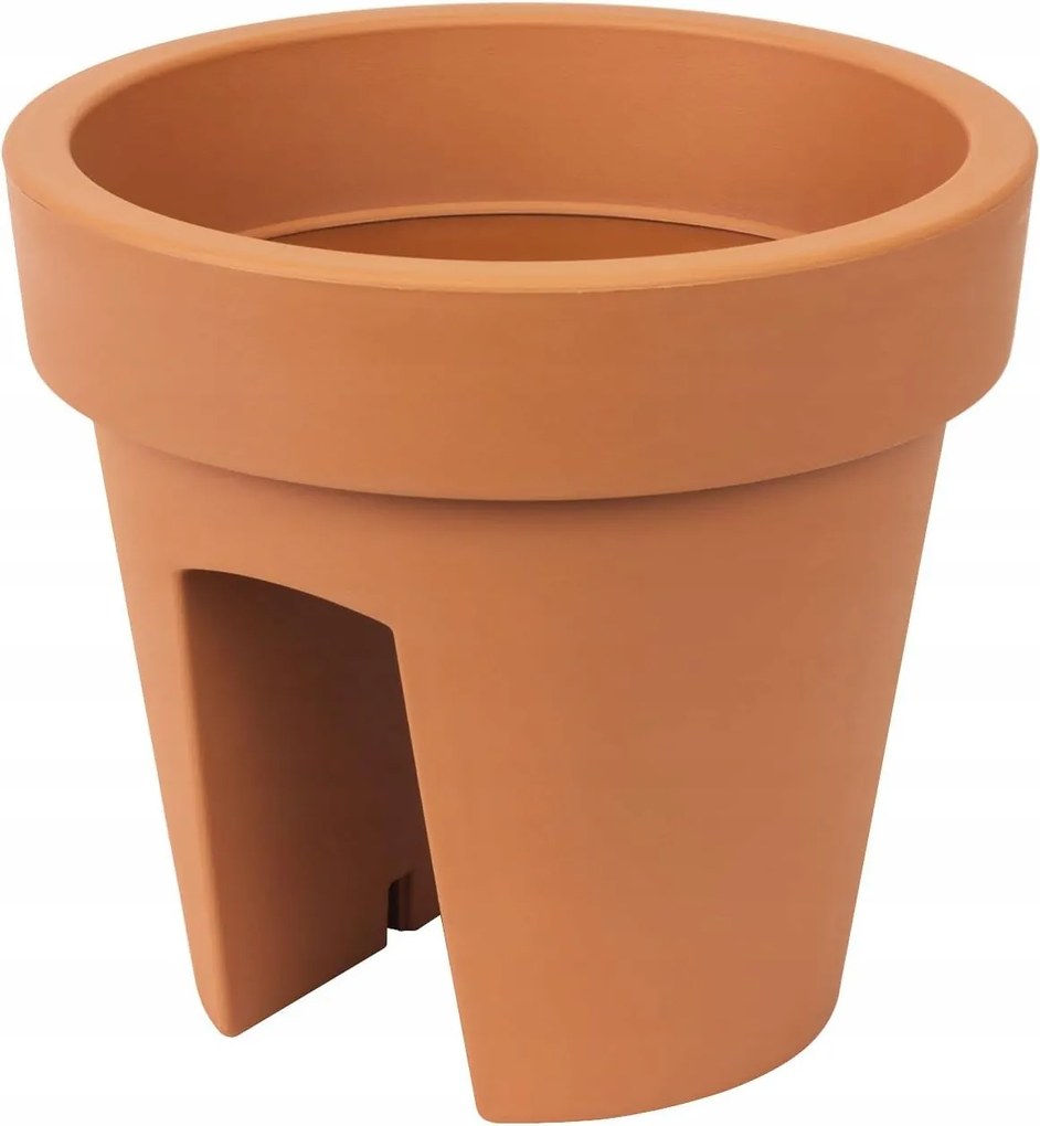 Virágtartó Kerek Műanyag Erkély terrakotta korlát Korlát