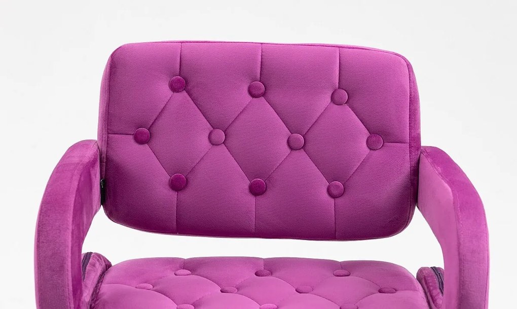 HR8403KW Fukszia modern velúr szék fekete lábbal