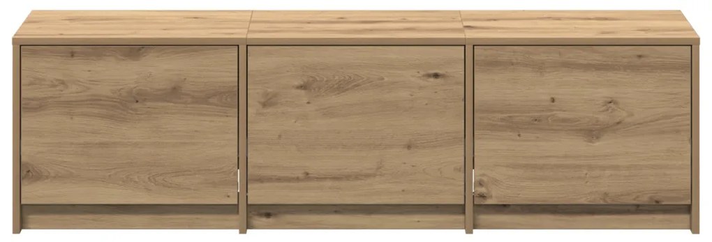 TV szekrény LED-del Kézműves tölgy 140x34x40 cm Szerelt fa