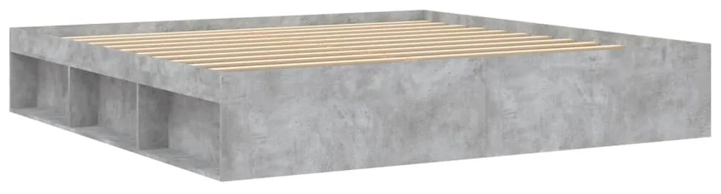 betonszürke ágykeret 200 x 200 cm