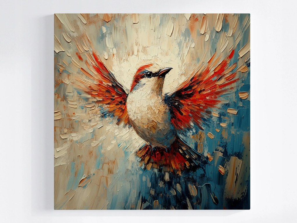 Poszter Természet Madár Szárnyak Toll Mozgás Elem Színes 80x80