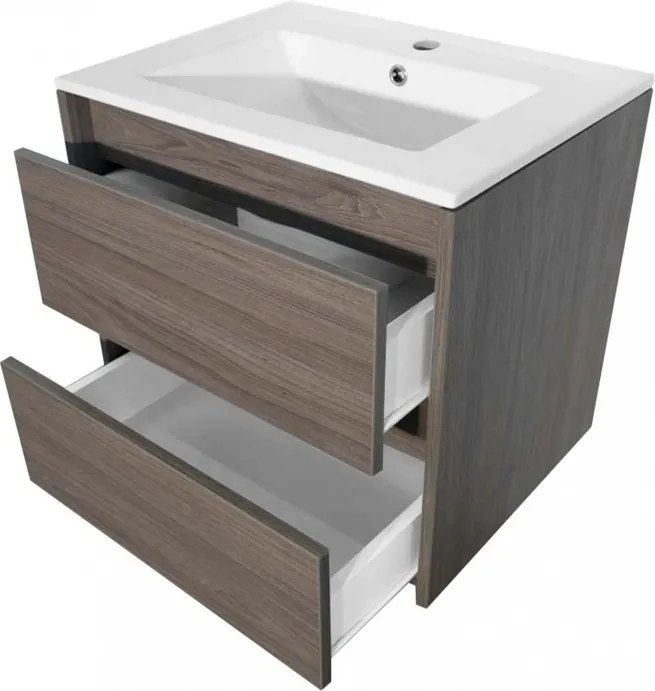 Porto 60 alsó fürdőszoba bútor mosdóval rauna szil színben