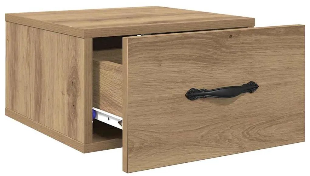 Éjjeliszekrény 2 pcs kézműves tölgy 35 x 35 x 20 cm Faanyag