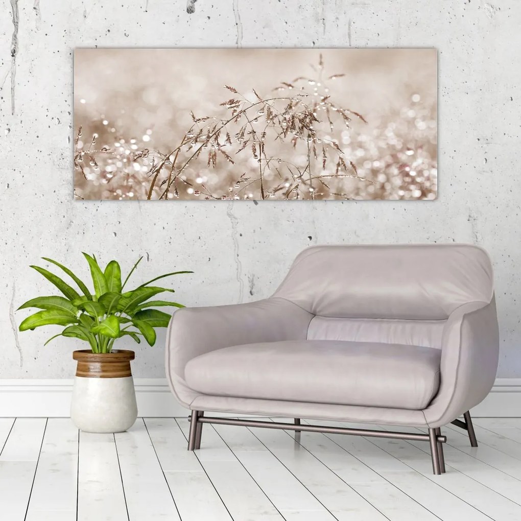 Kép - rét barna árnyalatokban (120x50 cm)