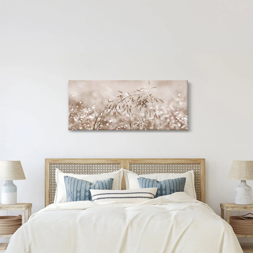 Kép - rét barna árnyalatokban (120x50 cm)