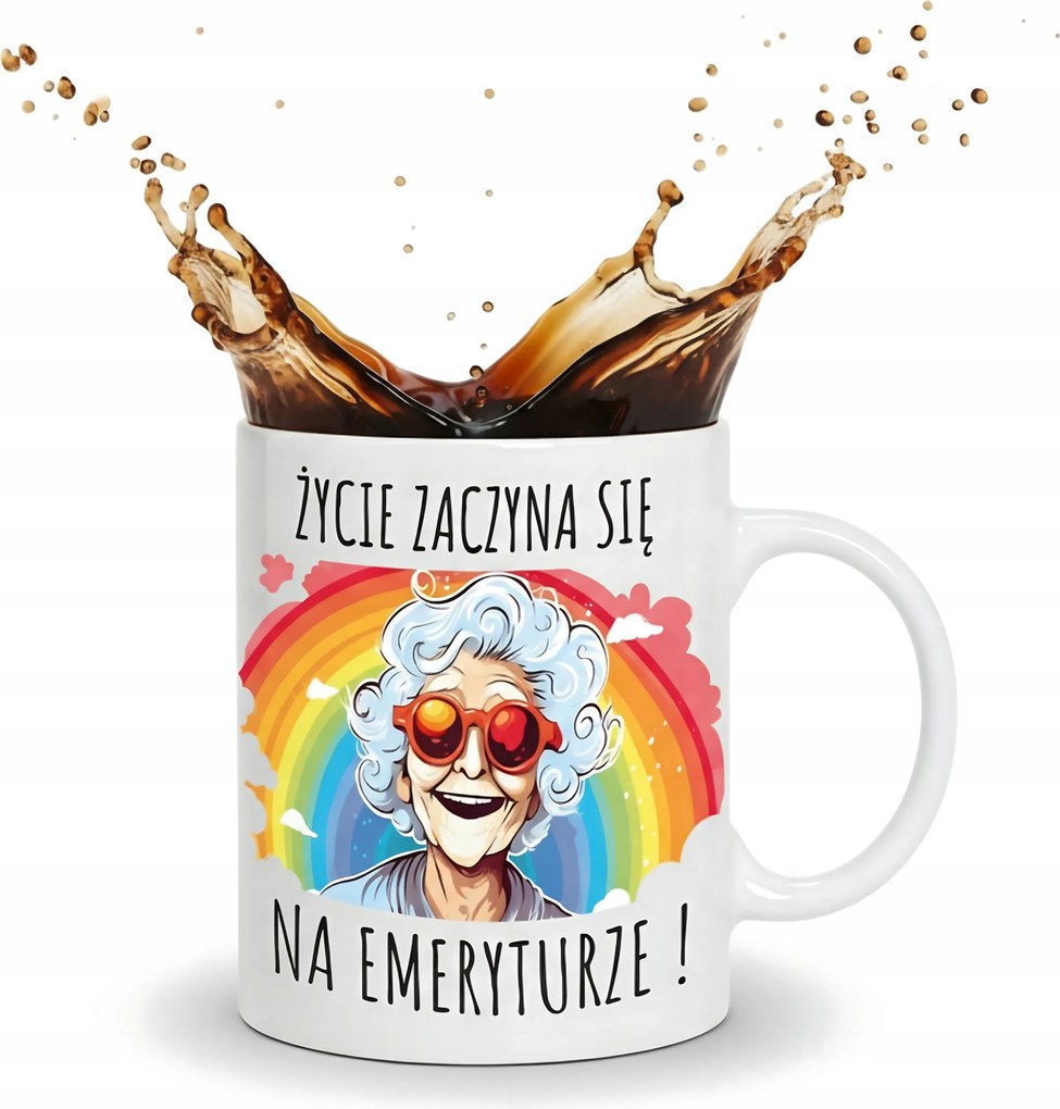 Nyugdíjas Bögre Nyugdíjba Vonulás Alkalmából Fehér Kerámia 330 ml