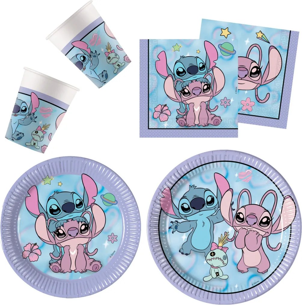 Disney Lilo és Stitch, A csillagkutya Angel Cute party szett 44 db-os
