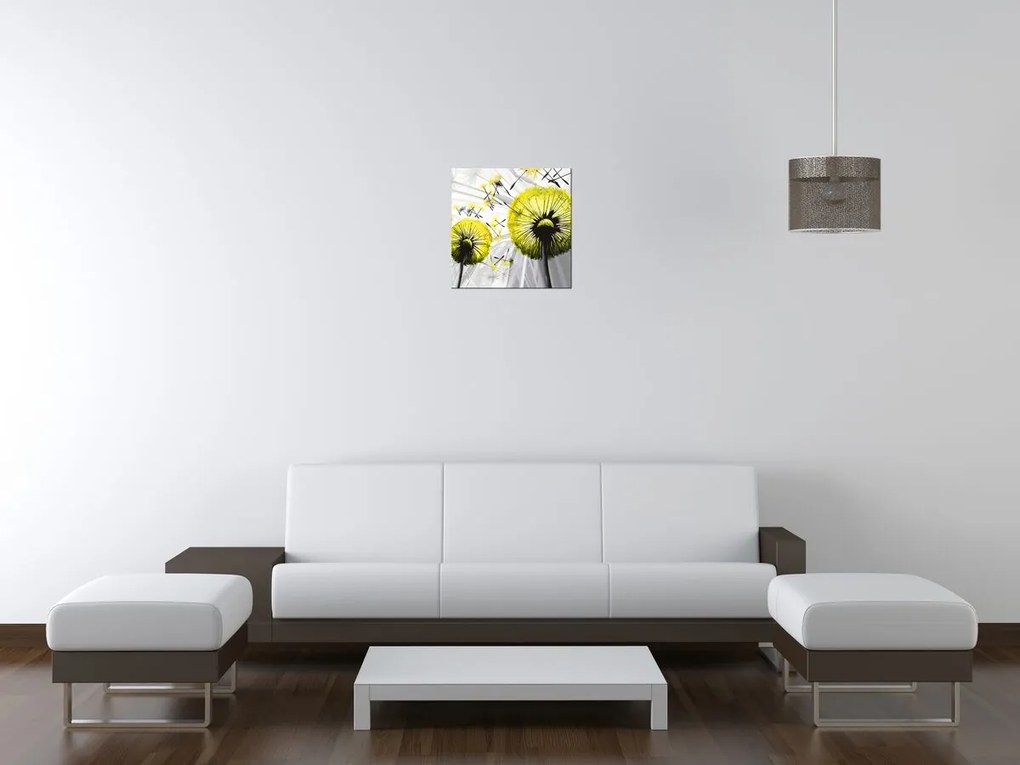 Gario Vászonkép Gyönyöru zöld pitypangok Méret: 50 x 40 cm