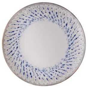 24 darabos étkészlet, kék/bézs, porcelán