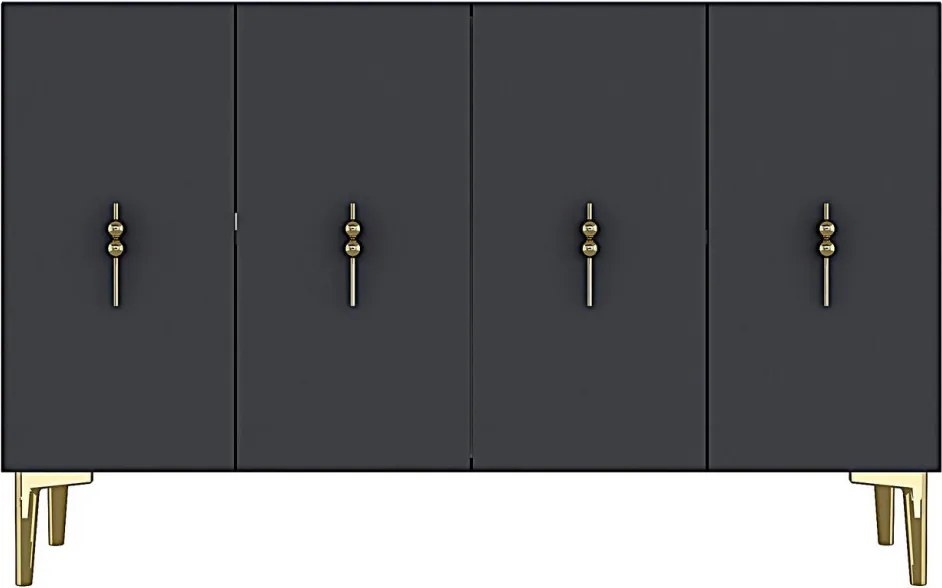 Salkım 120 - Anthracite, Gold