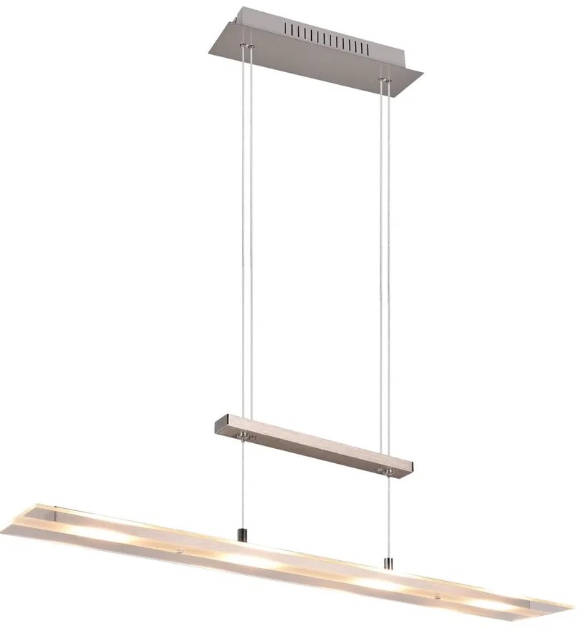 Szürke LED függőlámpa üveg búrával Milos – Reality