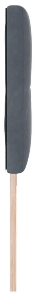 Fejtámla Gombos, Sötétszürke, 200 cm, Bársony