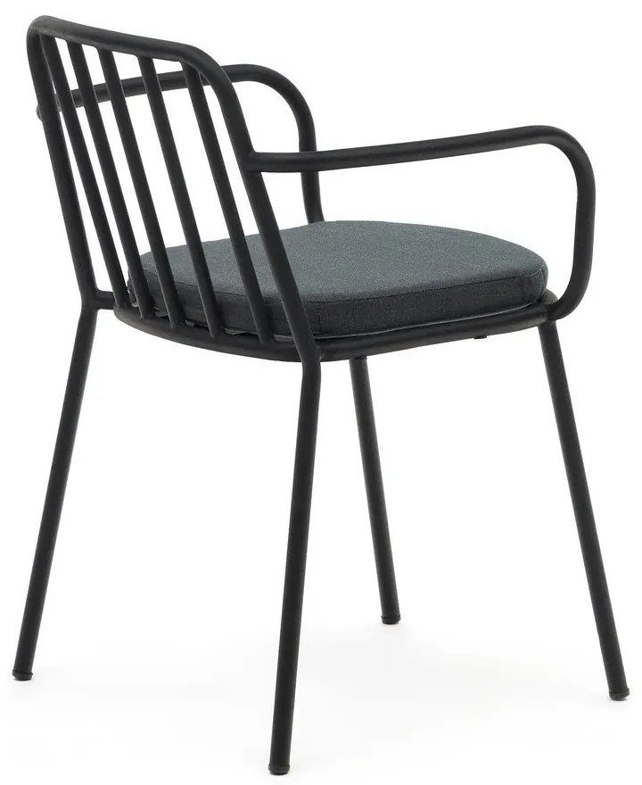 Fekete fém kerti szék Bramant – Kave Home