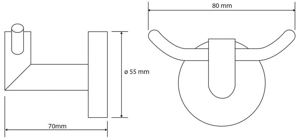 SAPHO XR200 X-Round kettős horog, ezüst