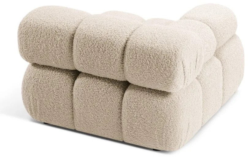 Bézs buklé kanapé modul (bal oldali) Bellis – Micadoni Home