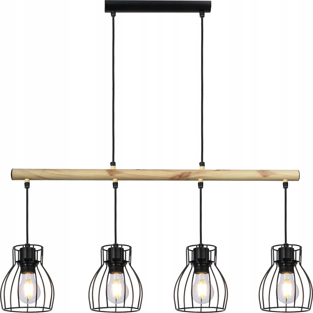 Lámpa fa gerenda 4XE27 Bernita Candellux