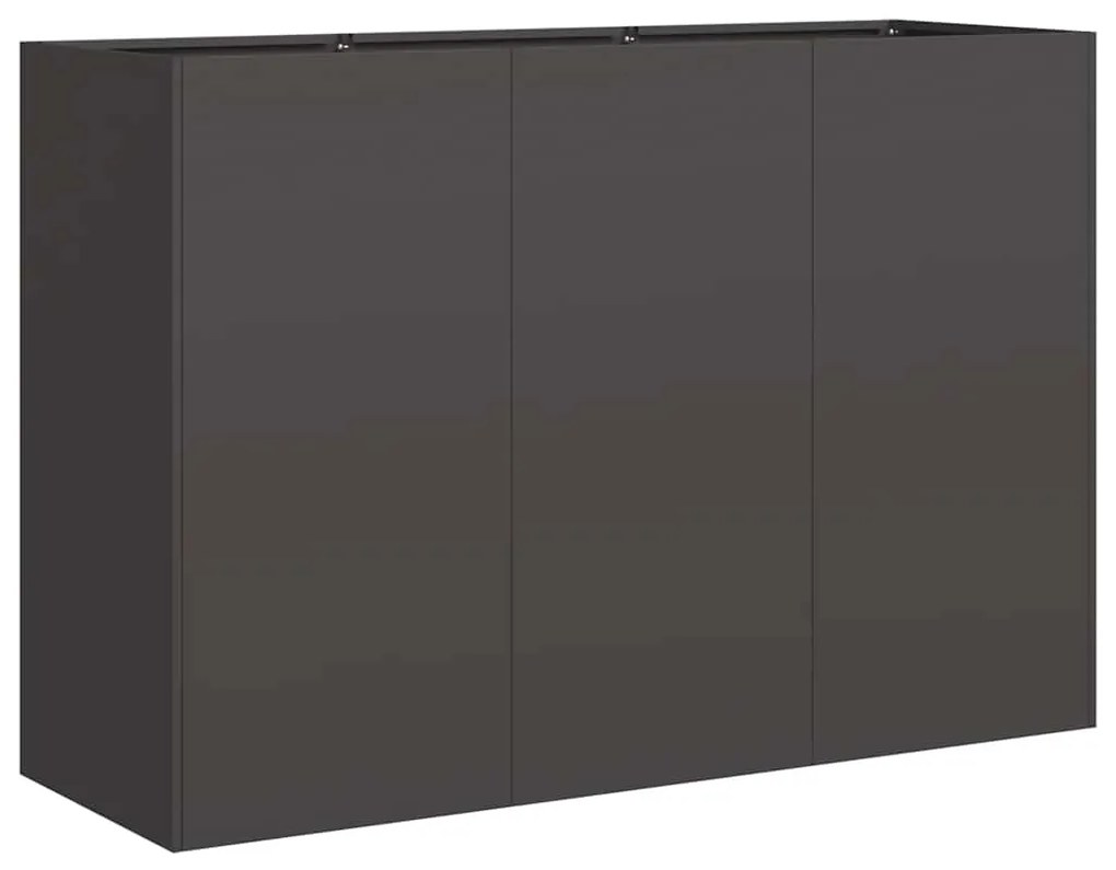 vidaXL ültetvény fekete 120x40x80 cm hidegen hengerelt acélból