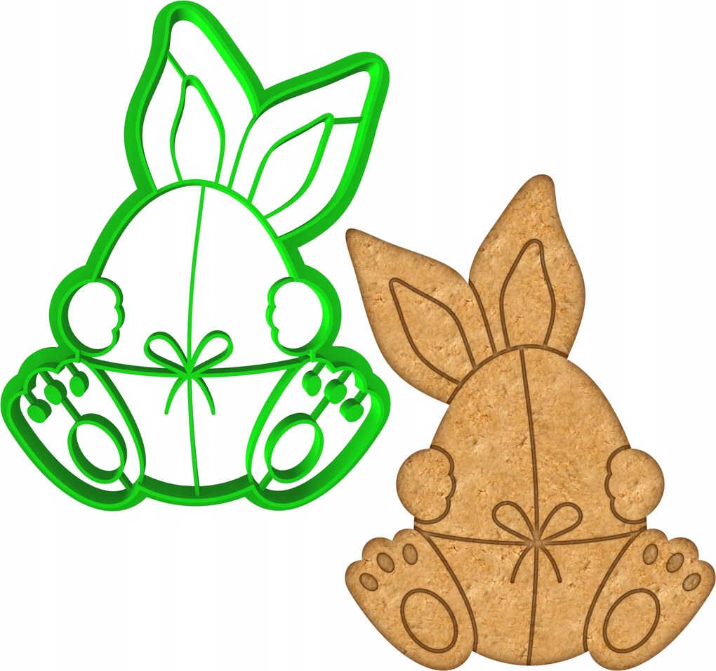 Húsvéti Forma Mézeskalács lyukasztó Húsvéti Nyuszi 10cm