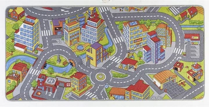 Gyerekszőnyeg 140x200cm,utcák város utcák utak