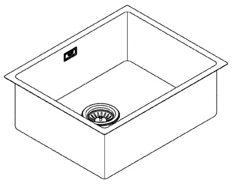 GROHE 31574SD1 - K700U konyhai mosogató 550 x 450 mm, nemesacél