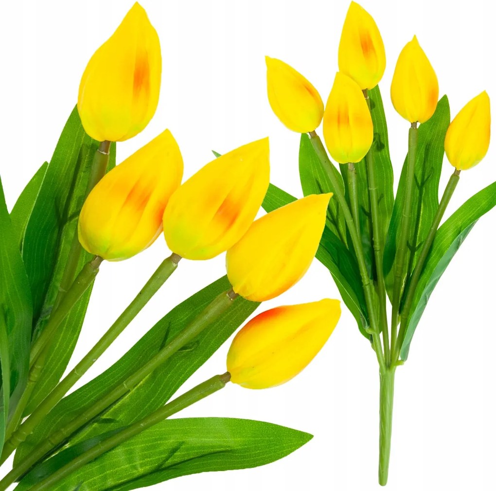 Tulipán csokor tulipán Művirágok élő húsvét gumírozott 5db