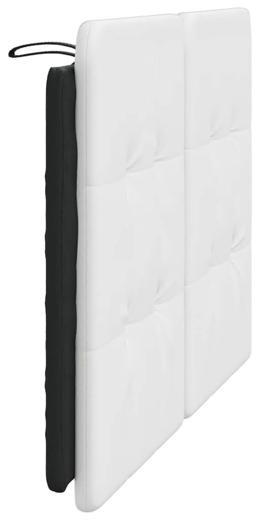 fehér és fekete műbőr fejtámla párna 140 cm