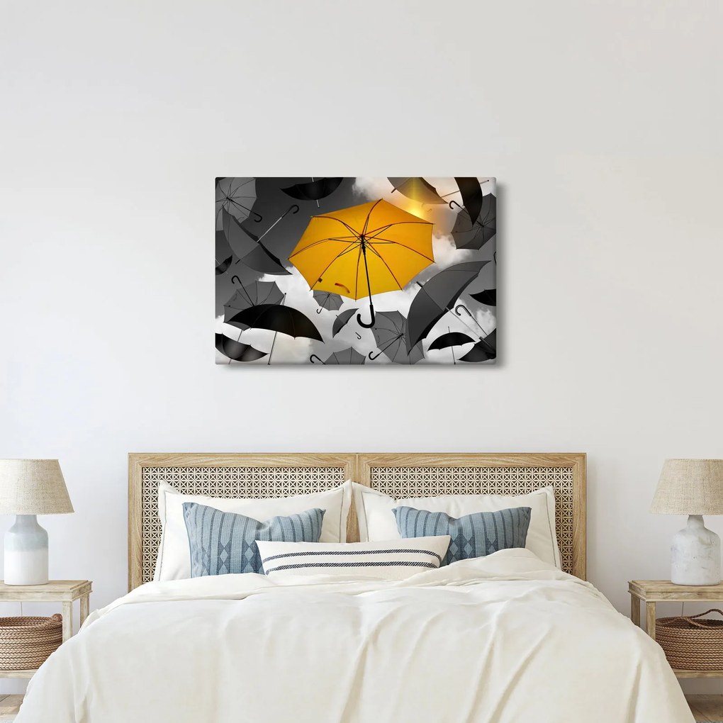 Egy sárga esernyő képe (90x60 cm)