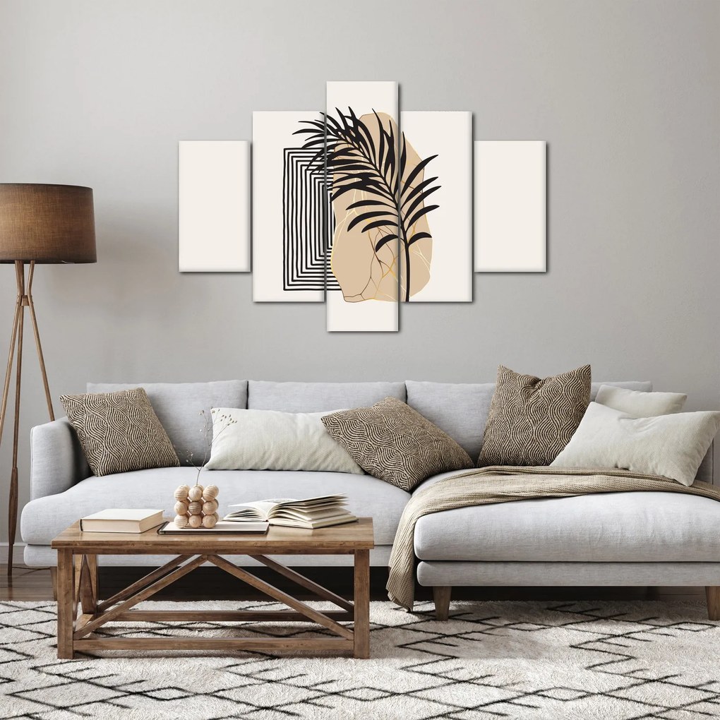 Kép - Absztrakció trópusi levelekkel N⁰3 (150x105 cm)