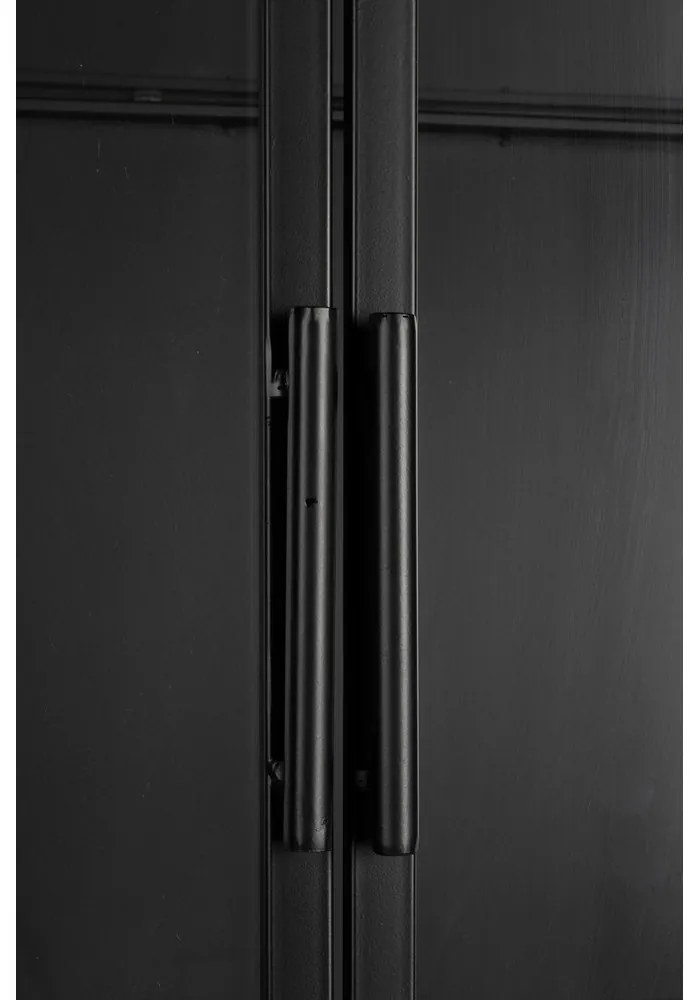 Fekete fém tálalószekrény 70x170x35 cm Rob – White Label