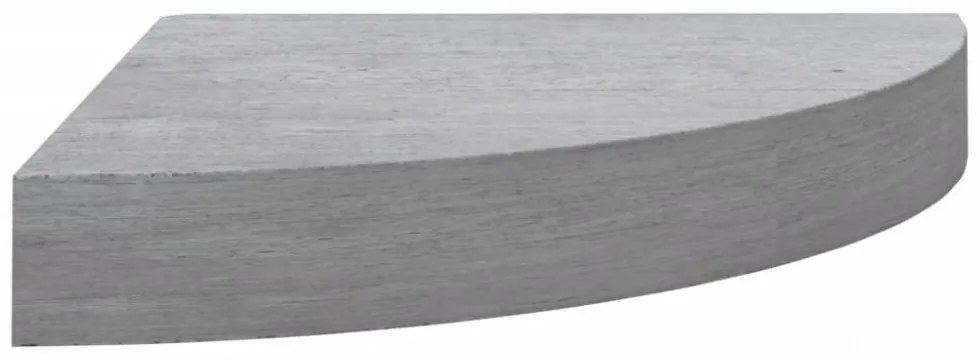 2 db betonszürke MDF fali sarokpolc 35 x 35 x 3,8 cm