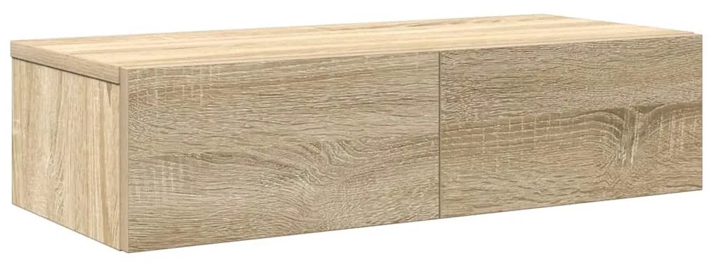 Falipolc fiókokkal sonoma tölgy 60x26,5x15 cm műszaki fa