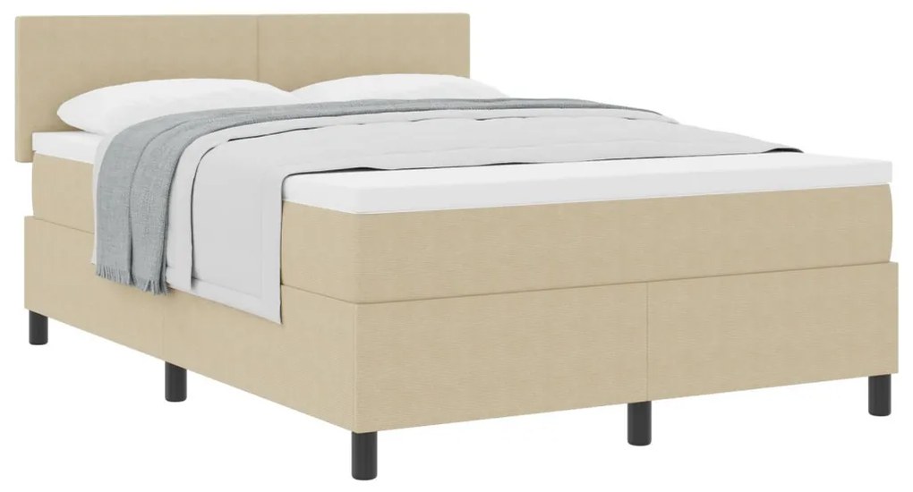Box Spring Ágy matraccal világos zöld szürke 140x200 cm kordbársony szövet