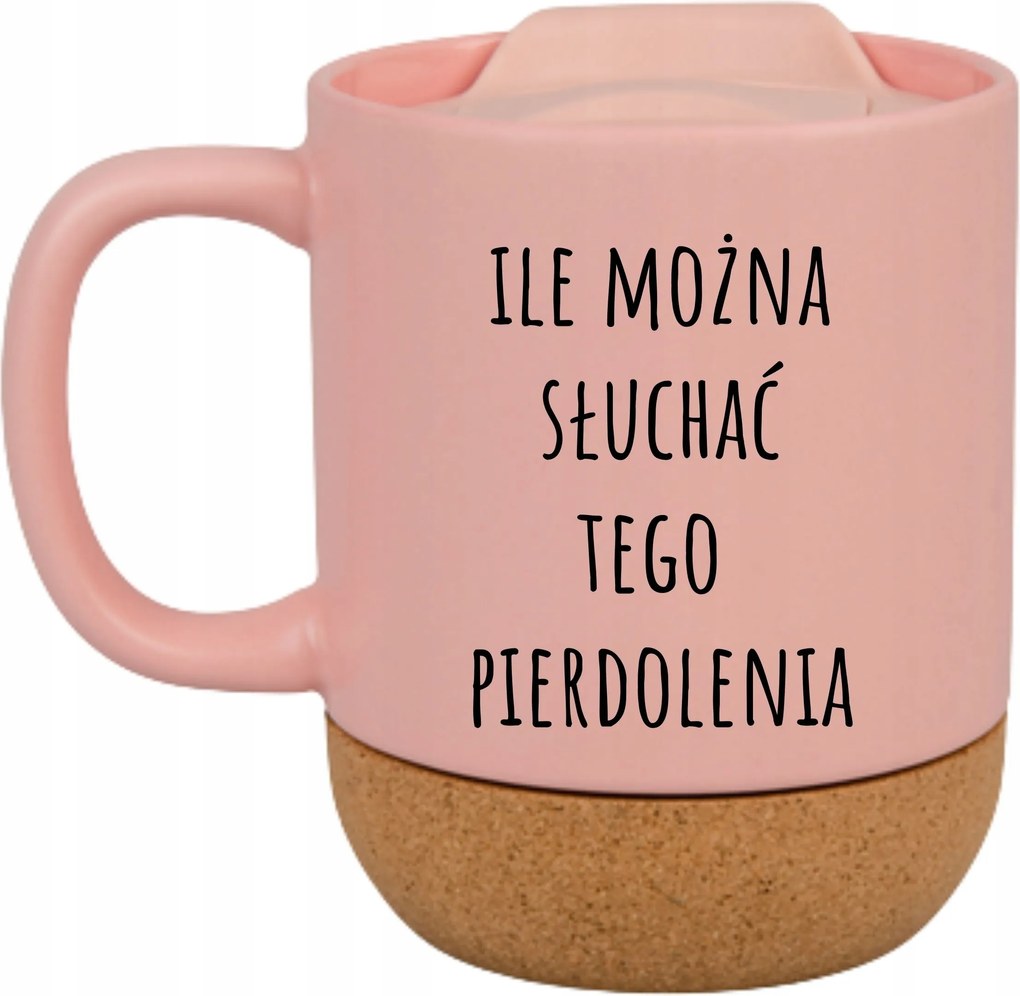 Rózsaszín Bögre Fedéllel És Parafa Aljjal Ajándék Mennyit Lehet Hallgatni