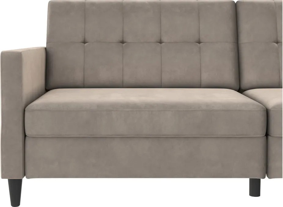 Bézs bársony kanapé 203 cm Hartford – Støraa