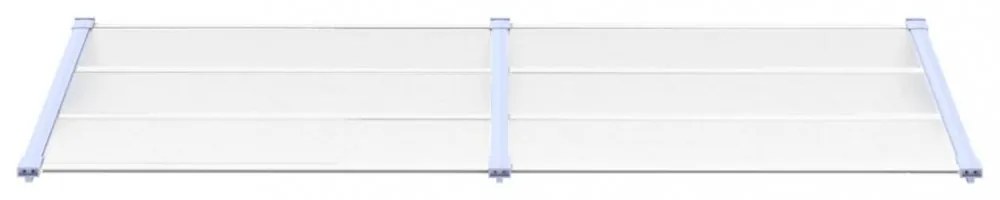 szürke és átlátszó polikarbonát ajtóelőtető 239 x 90 cm