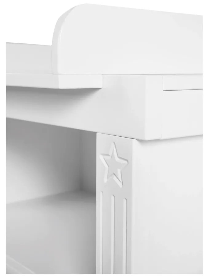 Fehér alacsony gyerek komód pelenkázó feltéttel 120x98 cm Maxi – Roba