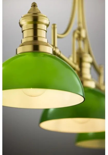 Jupiter 2074 - PLATINO rudas függeszték 3xE27/15W/230V zöld/arany