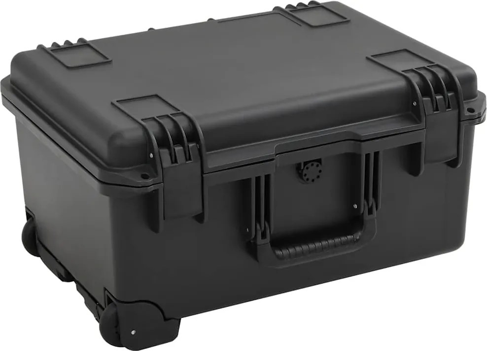 vidaXL fekete PP hordozható repülős tok 55 x 41,5 x 29 cm