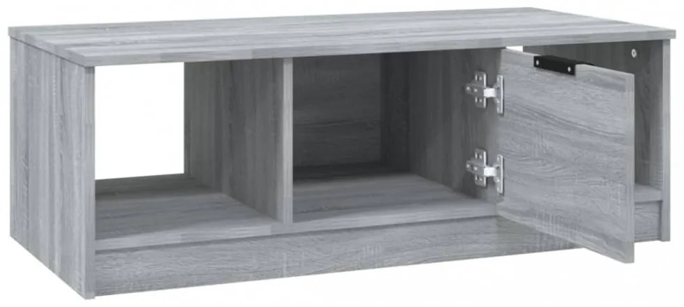 szürke sonoma színű szerelt fa dohányzóasztal 102 x 50 x 36 cm