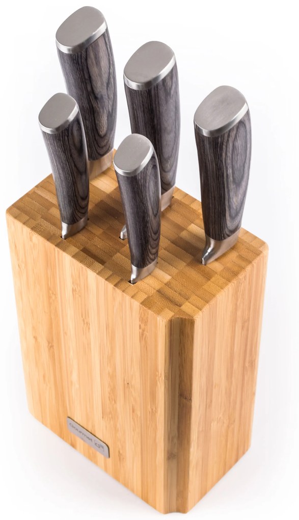 Késkészlet G21 Gourmet Stone 5 db + bambusz késtartó